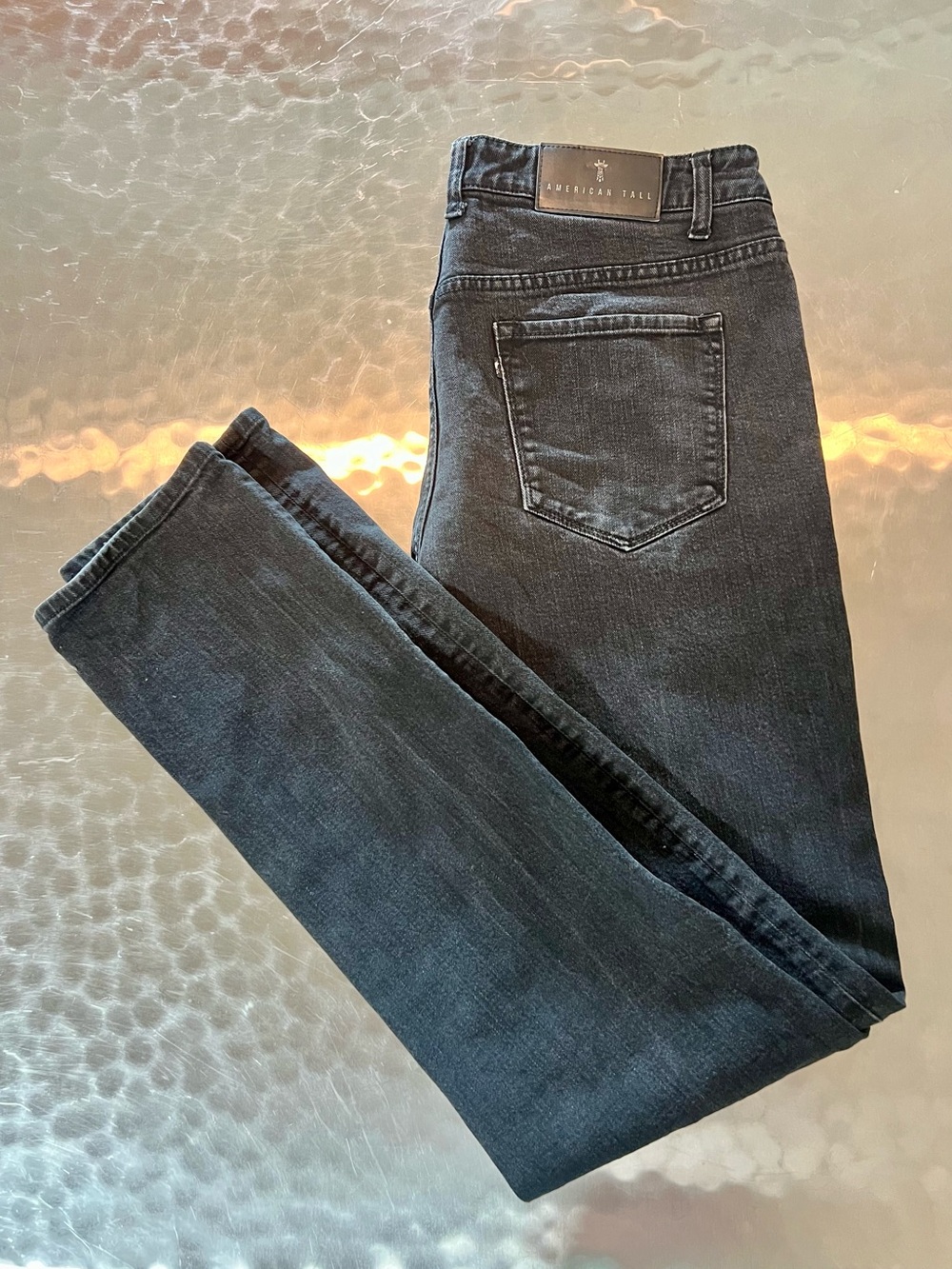 American Tall Mens Black Jeans Size 38x38